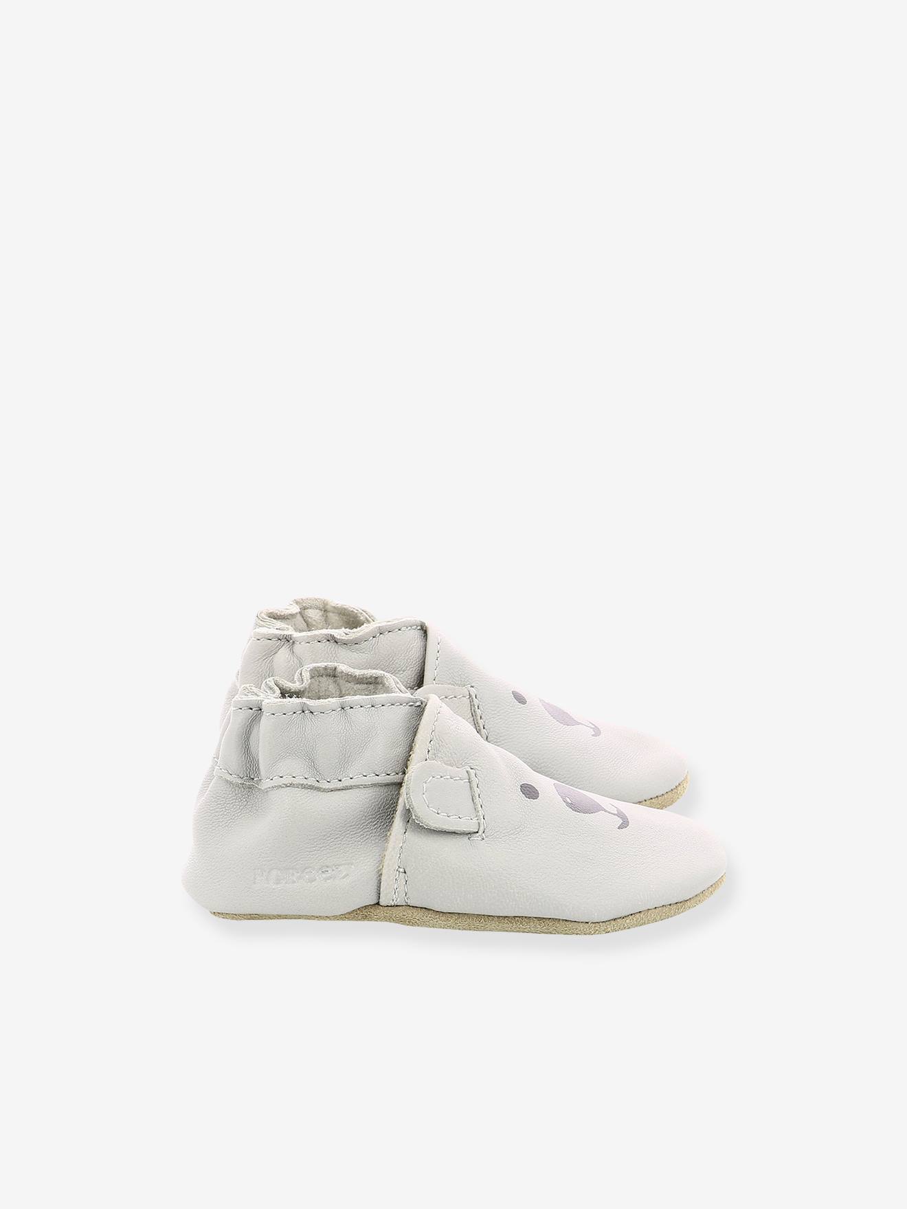 Botinhas Soft Soles Sweety Bear © cinzento claro liso com motivo