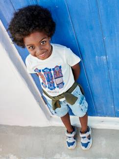 Menino 2-14 anos-Calções, bermudas-Bermudas estilo militar de ganga, para menino