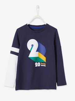 Menino 2-14 anos-T-shirts, polos-T-shirts-Camisola de desporto com motivos gráficos, para menino