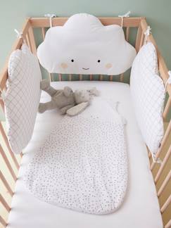 Têxtil-lar e Decoração-Roupa de cama bebé-Contornos de berço-Contorno de berço modelável, tema Nuvens e Estrelas
