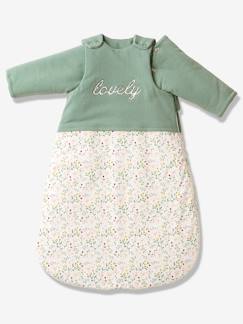 -Saco de bebé bimatéria com mangas amovíveis, tema Florzinhas