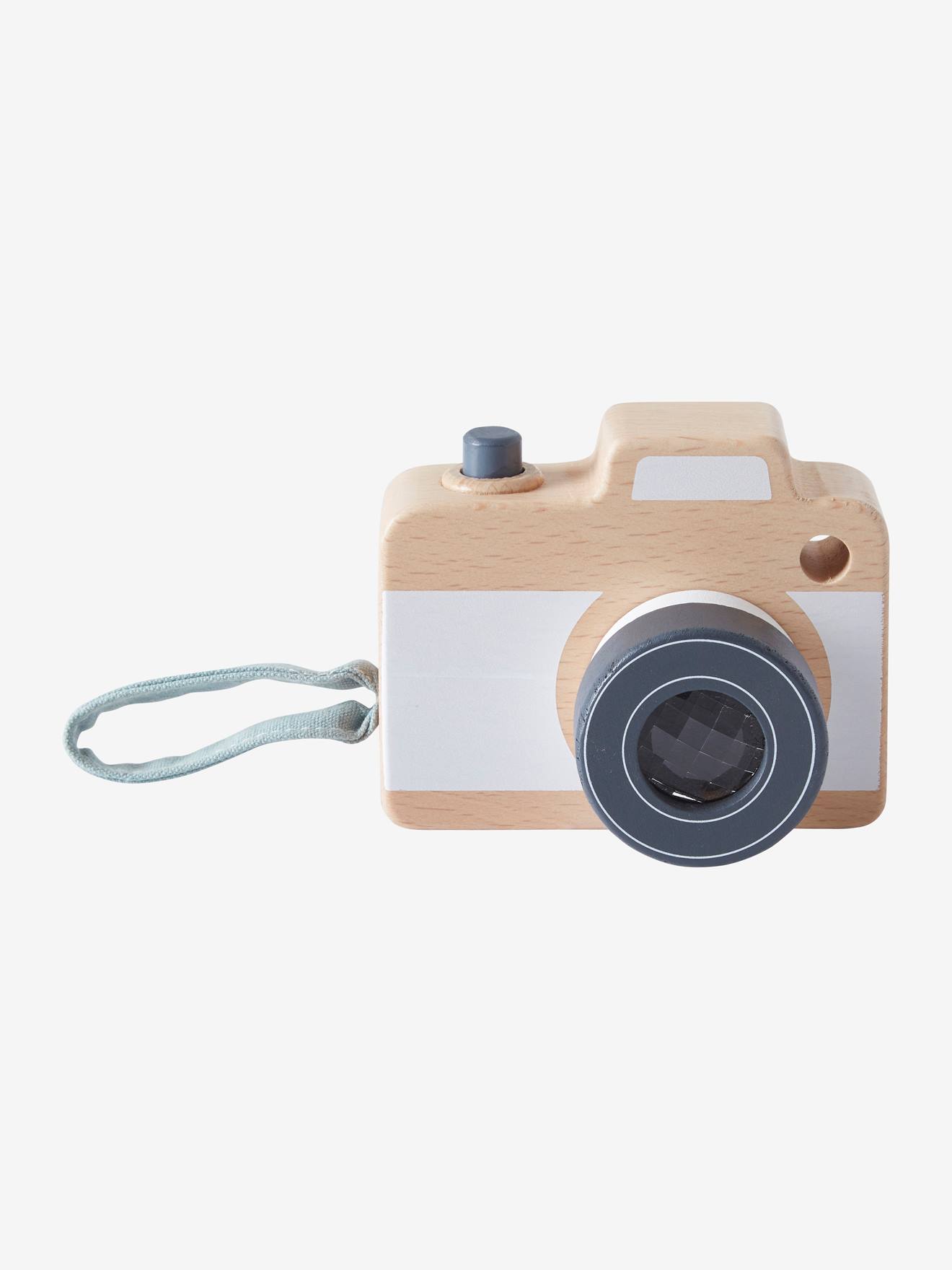 Máquina fotográfica em madeira branco