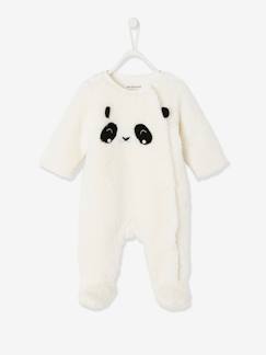 Bebé 0-36 meses-Pijamas, babygrows-Macacão "panda" em imitação pelo, para bebé menino