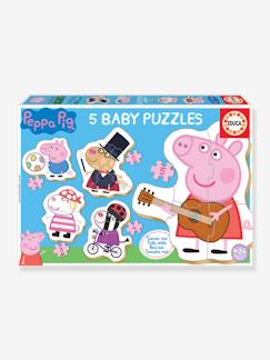 Brinquedos-Jogos educativos- Puzzles-Lote de 5 puzzles progressivos, de 3 a 5 peças, Porquinha Peppa®, da EDUCA