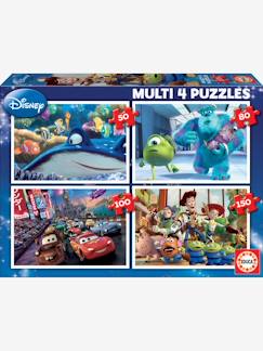 Brinquedos-Lote de 4 puzzles progressivos, de 50 a 150 peças, Multi 4 Disney® Pixar, da EDUCA