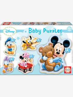 Brinquedos-Jogos educativos-Lote de 5 puzzles progressivos, de 3 a 5 peças, Disney® Mickey, da EDUCA
