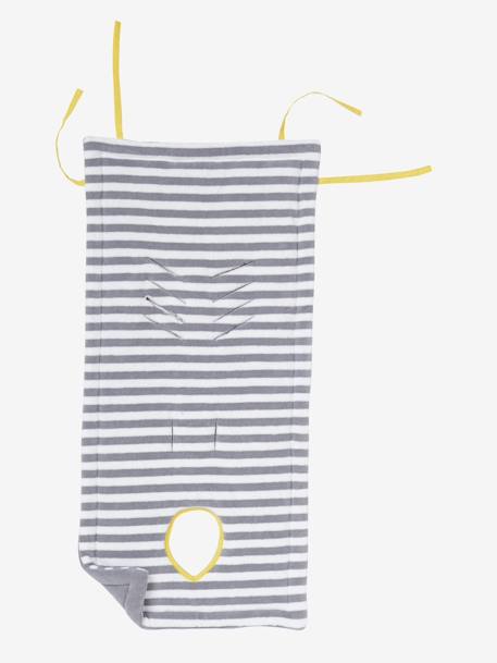 Proteção reversível para carrinho de bebé, da VERTBAUDET Azul claro/estrelas+Azul mesclado/estrelas+Cinza claro estampado+Riscas cinza/branco 