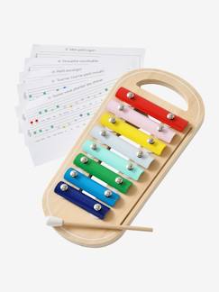 Brinquedos de madeira-Xilofone com partituras Montessori
