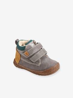 Calçado-Calçado bebé (17-26)-Bebé caminha menino (19-26)-Botas e galochas-Botas em pele, com forro em pelo, para bebé menino