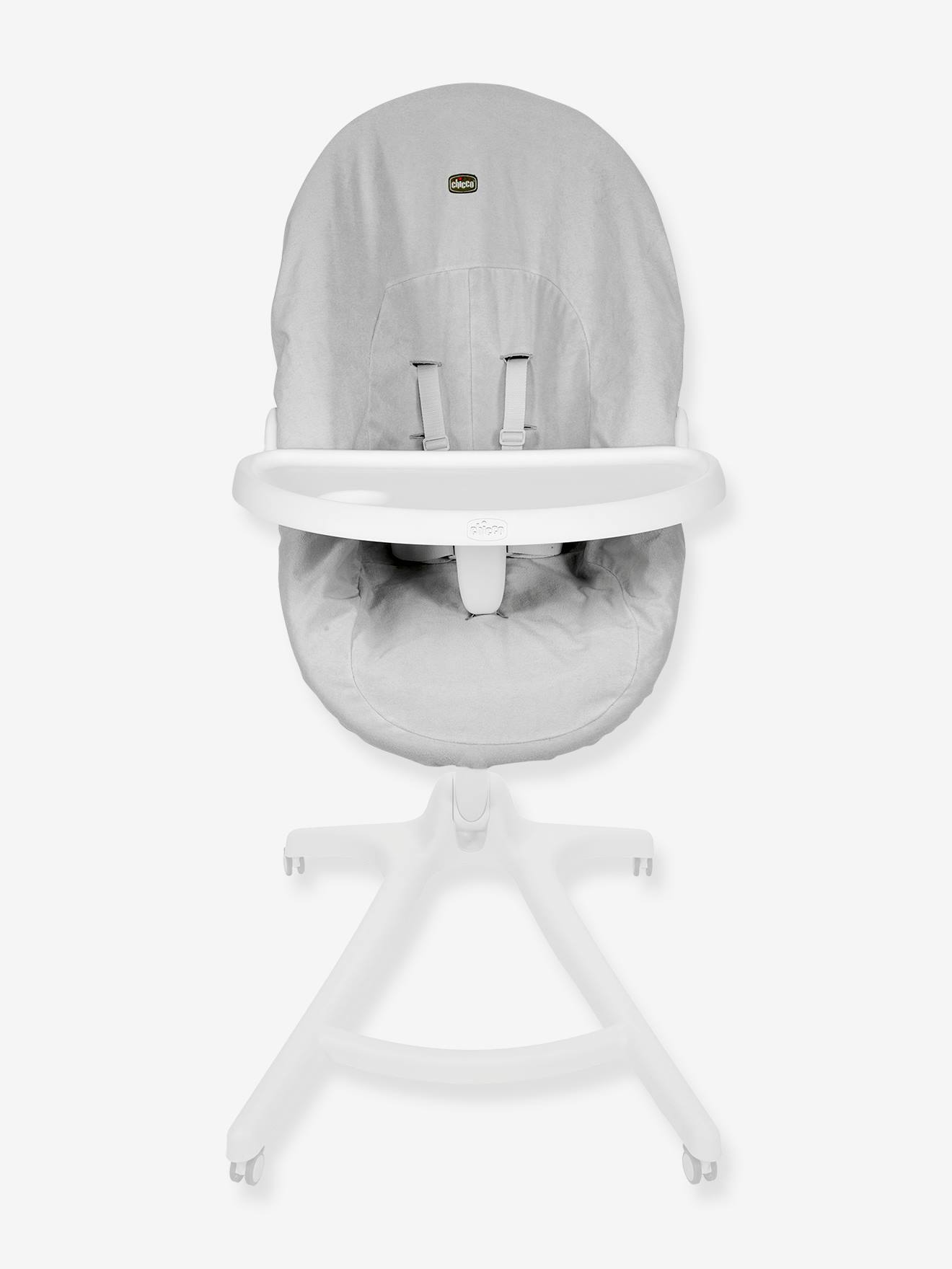 Kit de papa com tabuleiro + capa de proteção para a  Baby Hug 4 em 1 cinzento claro liso