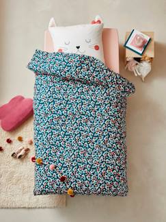 Têxtil-lar e Decoração-Roupa de cama criança-Conjunto capa de edredon + fronha de almofada para criança, tema Chat Waou
