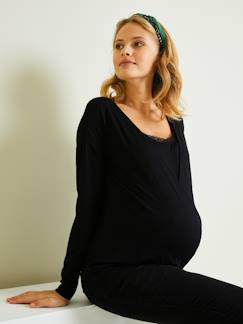 Roupa grávida-Camisola com renda, especial gravidez e amamentação