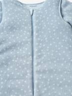 Saco de bebé em microfibra, mangas amovíveis, especial passeio Azul/triângulos+Rosa/estrelas 