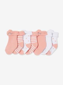 Bebé 0-36 meses-Meias, collants-Lote de 7 pares de meias, malha borboto, para bebé