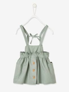 Bebé 0-36 meses-Vestidos, saias-Vestido-jardineiras em tecido, para bebé