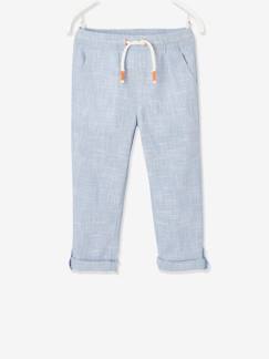 Menino 2-14 anos-Calções, bermudas-Calças transformáveis em calças curtas, em tecido leve, para menino