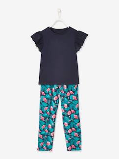 Menina 2-14 anos-Conjuntos-Conjunto t-shirt e calças fluidas e estampadas, para menina