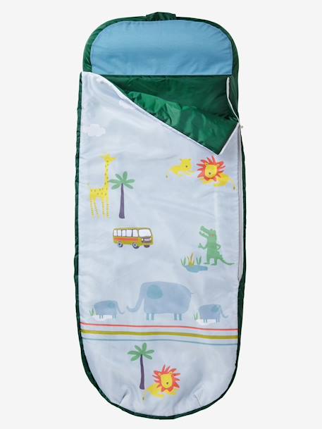 Saco-cama com colchão integrado, tema Safari Bus Estampado safari 