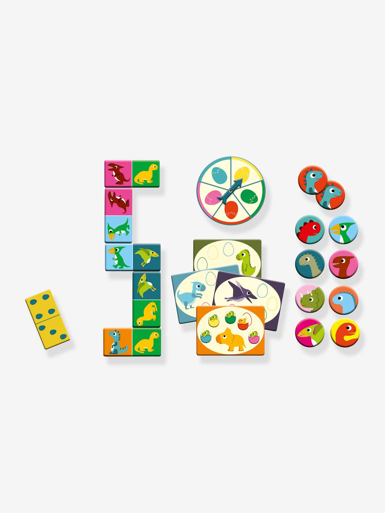 Bingo, Jogo de Memória, Dominó, Dinossauros, da  azul medio bicolor/multicolor