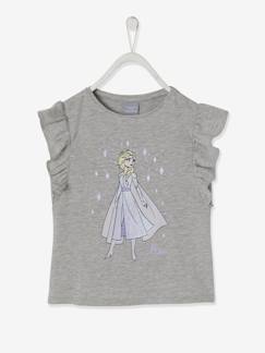 Menina 2-14 anos-T-shirts-T-shirts-T-shirt Frozen®, com folhos, para criança