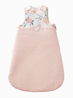 Têxtil-lar e Decoração-Roupa de cama bebé-Saco de bebé sem mangas, em gaze de algodão, Eau de Rose