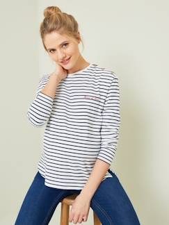 Roupa grávida-T-shirts, tops-Camisola estilo marinheiro para personalizar
