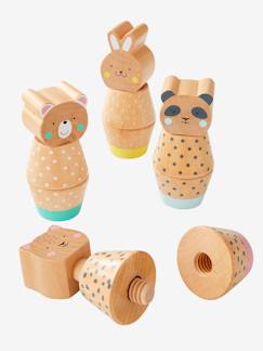 Brinquedos-Primeira idade-Primeiras manipulações-Jogo de animais para aparafusar, em maderia FSC®