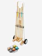 Jogo de croquet em madeira, para criança VERMELHO MEDIO LISO COM MOTIVO 