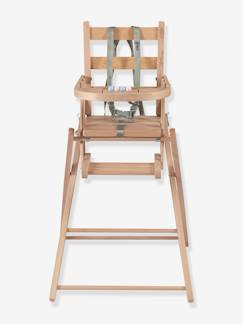 Puericultura-Cadeiras altas bebé, assentos-Cadeira alta dobrável em faia maciça, Sarah da COMBELLE