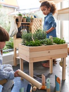 Brinquedos-Horta quadrada Montessori, em madeira