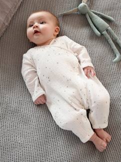 Bebé 0-36 meses-Pijama cruzado, em gaze de algodão, para bebé