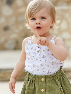 Bebé 0-36 meses-T-shirts-T-shirts-Camisola de cavas às riscas com alças finas, para bebé