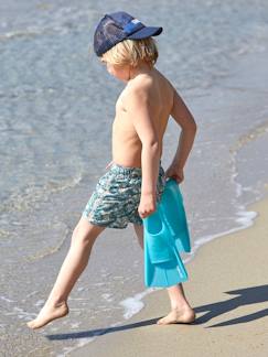 Praia-Menino 2-14 anos-Calções de banho com efeito mágico, estampado selva, para menino