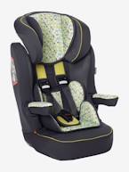 Cadeira-auto VERTBAUDET Kidsit+ grupo 1/2/3 Cinza estrelas+Verde triângulos 