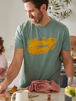 Roupa grávida-T-shirt Family team, coleção cápsula da Vertbaudet e da Studio Jonesie, em algodão bio