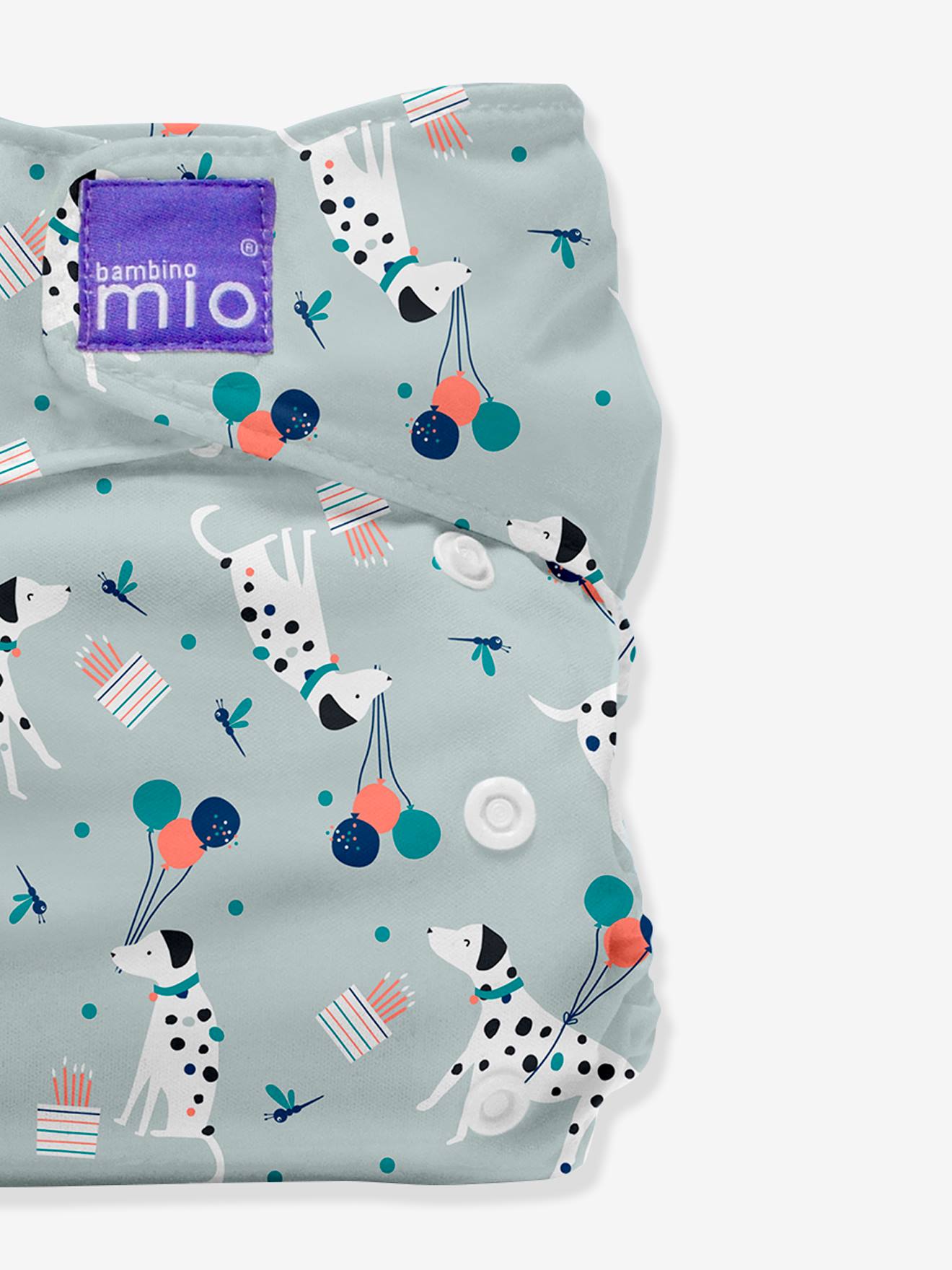 Miosolo fralda reutilizável tudo-em-um branco escuro bicolor/multicol