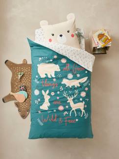 Têxtil-lar e Decoração-Roupa de cama criança-Conjunto capa de edredon + fronha de almofada para criança, em algodão bio*, Wild & Free