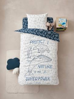 Têxtil-lar e Decoração-Roupa de cama criança-Capas de edredon-Conjunto capa de edredon + fronha de almofada para criança, em algodão bio*, Protect Nature