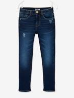 Jeans slim morfológicos 'waterless', medida das ancas ESTREITA, para menina AZUL ESCURO DESBOTADO+AZUL ESCURO LISO+CINZENTO ESCURO LISO+PRETO ESCURO LISO 