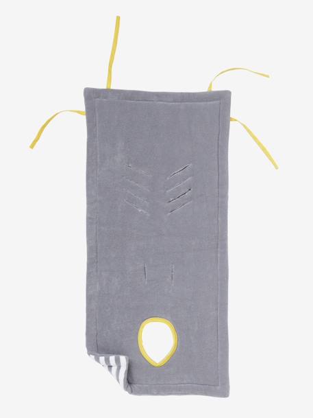 Proteção reversível para carrinho de bebé, da VERTBAUDET Azul claro/estrelas+Azul mesclado/estrelas+Cinza claro estampado+Riscas cinza/branco 