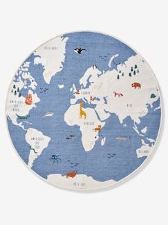 Têxtil-lar e Decoração-Decoração-Tapete redondo, Mapa Mundo