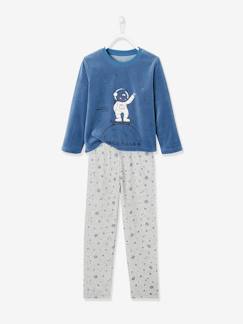 Menino 2-14 anos-Pijama espaço, em veludo, para menino