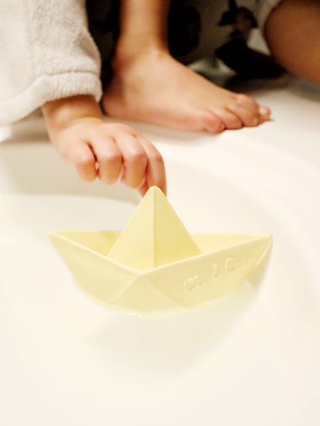 Brinquedo para o banho, Barco Origami - OLI & CAROL baunilha+menta+nude 