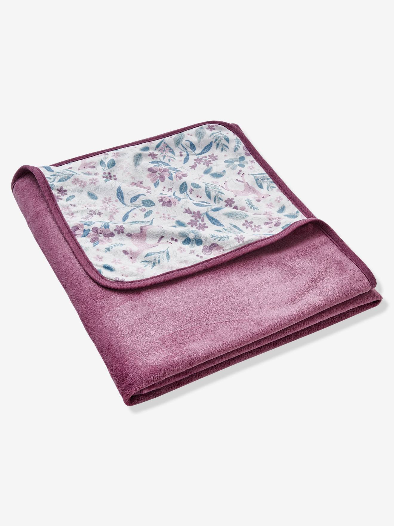 Manta em veludo, Oeko-Tex®, Best Friends in Wonderland rosa medio estampado
