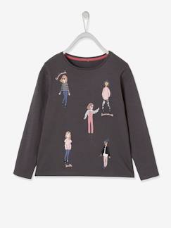 Menina 2-14 anos-T-shirts-Camisola com motivo "girly" em lantejoulas, para menina