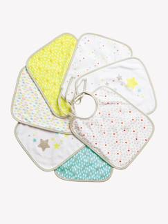 Puericultura-Alimentação Bebé-Lote de 7 babetes para bebé VERTBAUDET