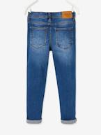 Jeans slim morfológicos 'waterless', medida das ancas MÉDIA, para menino AZUL ESCURO DESBOTADO+AZUL ESCURO LISO+CINZENTO ESCURO LISO COM MOTIV 