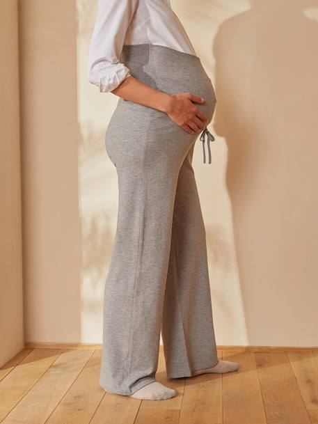 Calças de ioga ultrassuaves, especial gravidez e pós-gravidez CINZENTO CLARO MESCLADO 