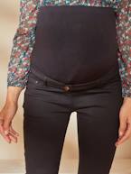 Jeans slim, faixa sem costuras, para grávida AZUL CLARO DESBOTADO+AZUL ESCURO LISO+CINZENTO ESCURO LISO+PRETO ESCURO LISO 