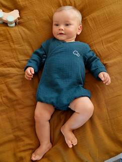 Bebé 0-36 meses-Bodies-Body unissexo em gaze de algodão, para recém-nascido